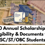 ₹48,000 Annual Scholarship 2025 – Eligibility & Documents for SC/ST/OBC Students