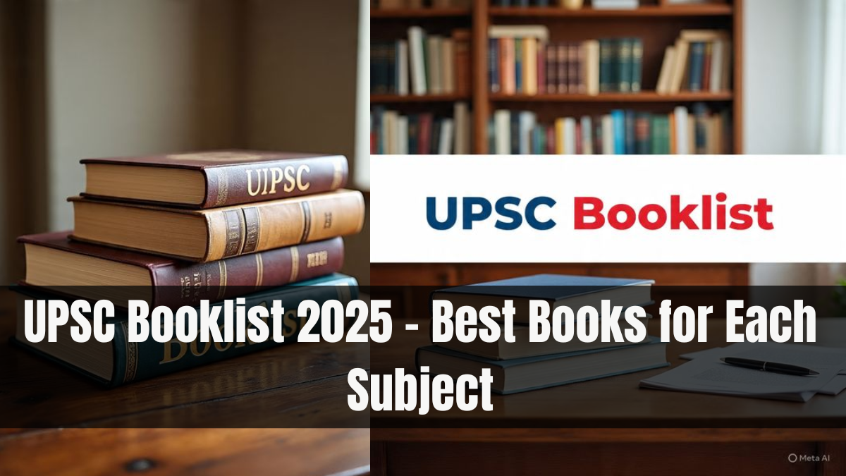 UPSC Booklist 2025 – Best Books for Each Subject