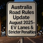 Australia Road Rules Update August 2025 – EV Lanes & Stricter Penalties