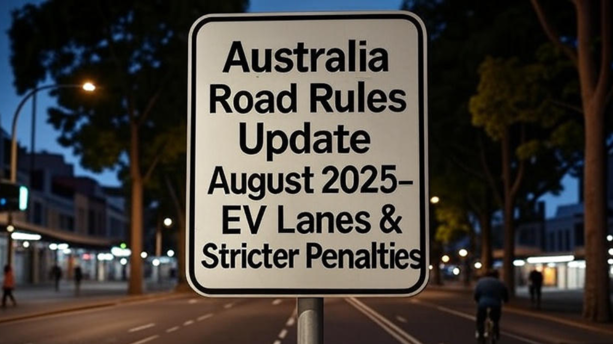 Australia Road Rules Update August 2025 – EV Lanes & Stricter Penalties