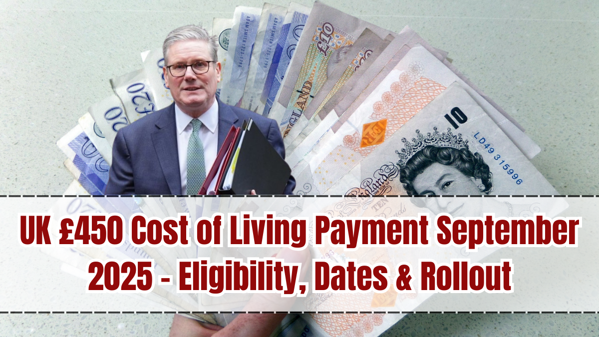 UK £450 Cost of Living Payment September 2025 – Eligibility, Dates & Rollout