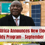 South Africa Announces New Electricity Subsidy Program – September 2025